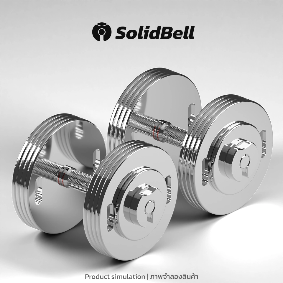 SolidBell 24KG adjustable dumbbell pair