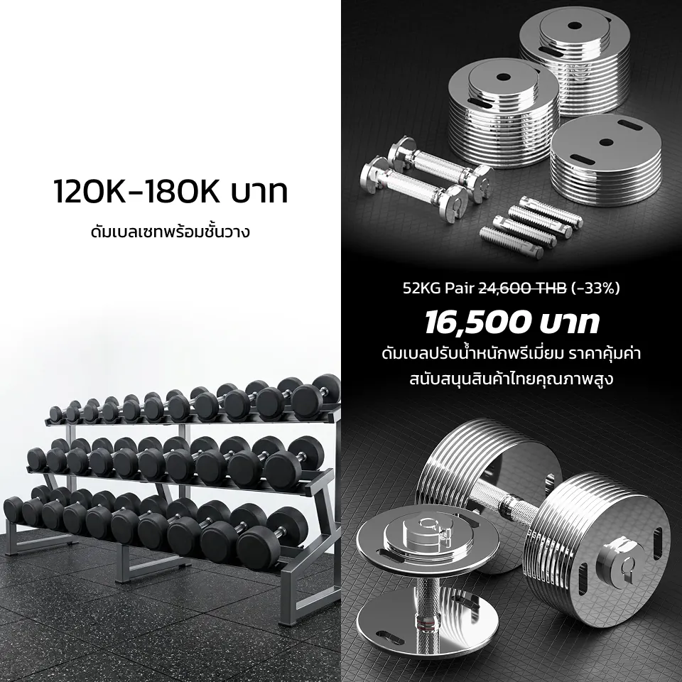 Reasons to choose the SolidBell 52KG adjustable dumbbell set